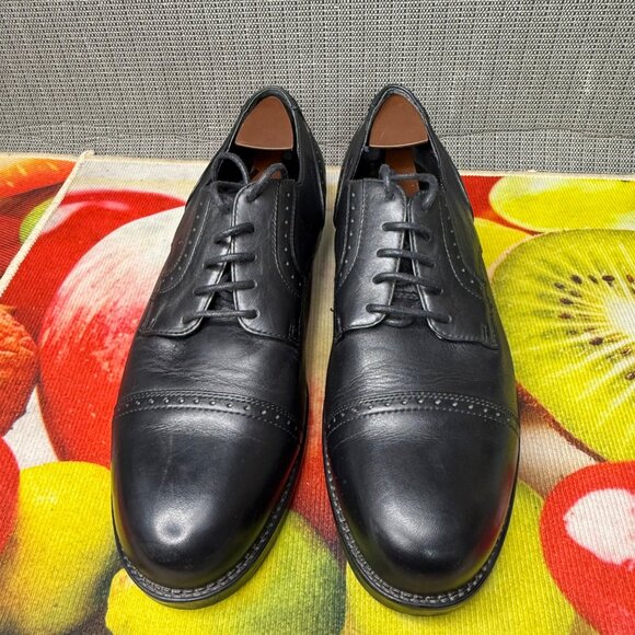 Nunn Bush Mens Size 13M Black Leather Oxford Lace-Up Cap Toe Dress Shoes - Picture 2 of 8